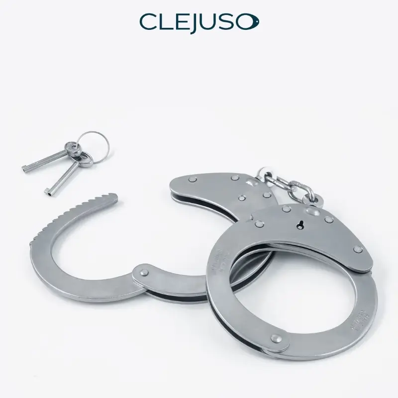 [CL12] CLEJUSO 12 Stainless Steel Handcuffs Regular