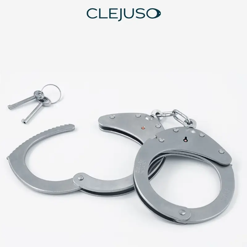 [CL12A] CLEJUSO 12A Stainless Steel Handcuffs Large